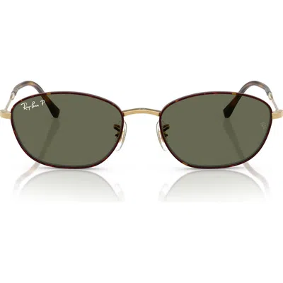 Ray Ban Ray-ban 55mm Polarized Irregular Sunglasses In Green