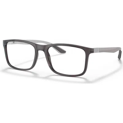 Ray Ban Rb8908 Optics Eyeglasses Matte Grey Frame Clear Lenses Polarized 55-18