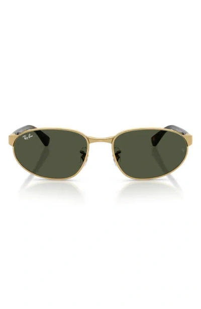 Ray Ban Ray-ban 56mm Irregular Sunglasses In Gold