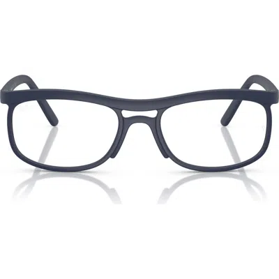 Ray Ban Ray-ban 56mm Pillow Optical Glasses In Dark Blue