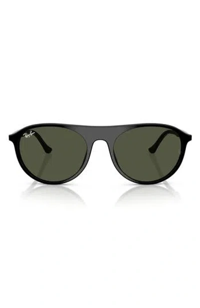 Ray Ban Ray-ban 56mm Polarized Square Sunglasses In Black