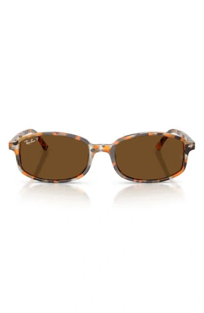 Ray Ban Ray-ban 56mm Polarized Square Sunglasses In Green