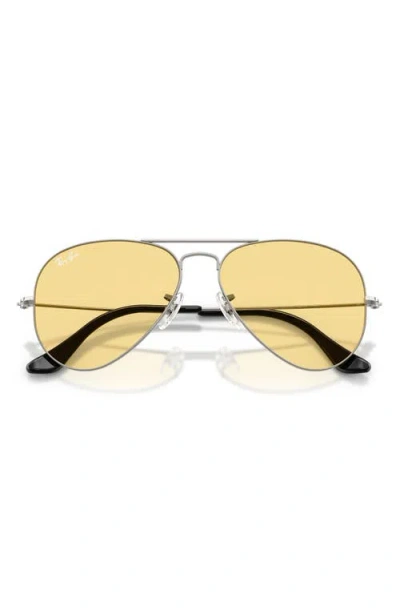 Ray Ban Ray-ban 58mm Aviator Sunglasses In Silver