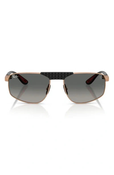 Ray Ban Ray-ban 58mm Ferrari Gradient Irregular Sunglasses In Multi