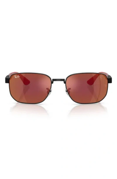 Ray Ban Ray-ban 59mm Ferrari Irregular Sunglasses In Brown