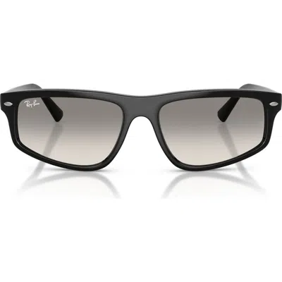 Ray Ban Ray-ban 59mm Gradient Geometric Sunglasses In Black