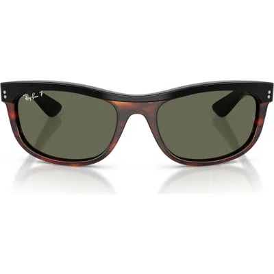 Ray Ban Ray-ban 62mm Balorama Polarized Rectangle Sunglasses In Brown