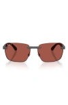Ray Ban Ray-ban 62mm Polarized Irregular Sunglasses In Black