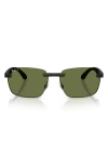 Ray Ban Ray-ban 62mm Polarized Irregular Sunglasses In Black