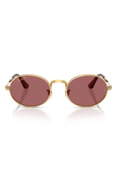 Ray Ban Ray-ban A$ap Rocky 54mm Polarized Oval Sunglasses In Neutral