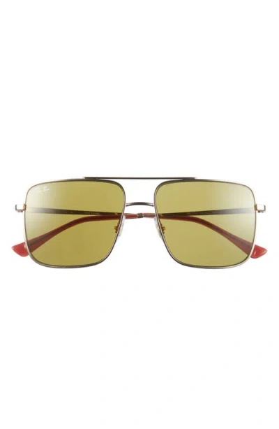 Ray Ban Ray-ban Ari 54mm Tinted Lens Square Sunglasses In Silver