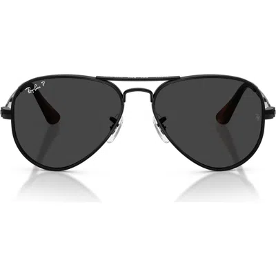Ray Ban Ray-ban Aviator Max 58mm Polarized Pilot Sunglasses In Black