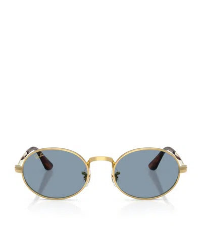 Ray Ban Ray-ban By A$ap Rocky Oval Sunglasses In Gold