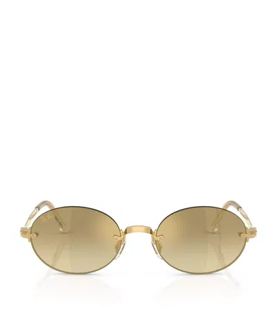 Ray Ban Ray-ban 0rb3929 Oval Metal Frame Sunglasses In Multi