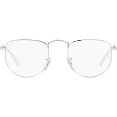 Ray Ban Ray-ban Elon 47mm Irregular Optical Glasses In Metallic