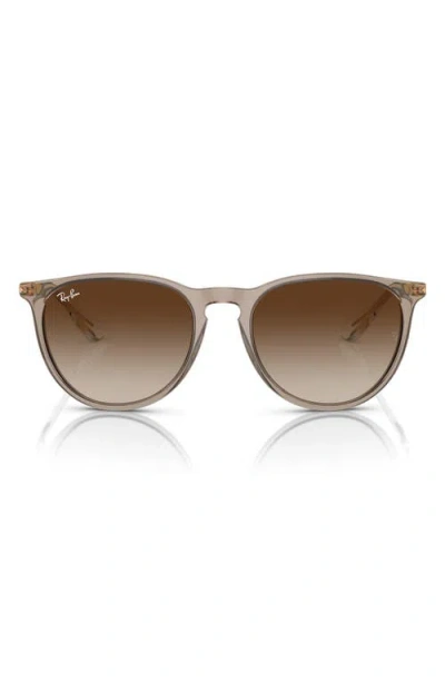 Ray Ban Ray-ban Erika 54mm Gradient Round Sunglasses In Brown