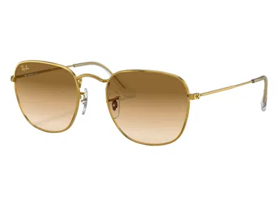 Pre-owned Ray Ban Rayban Frank Sunglasses In Gold (rb3857 919651 51/20)