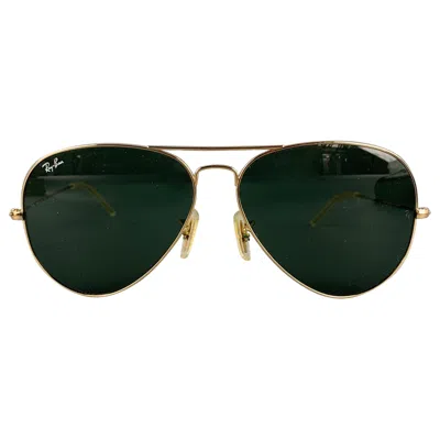 Pre-owned Ray Ban Ray-ban Gold Metal Sunglasses In Black