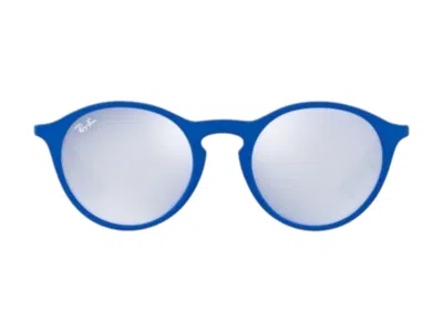 Pre-owned Ray Ban Rayban Gunmetal Grey Lens Sunglasses In Blue (rb4243/62631u/49)