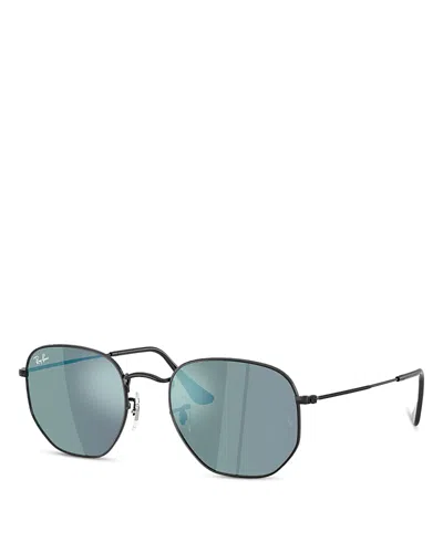 Ray Ban Ray-ban Hexagonal Geometric Sunglasses, 54mm In Black