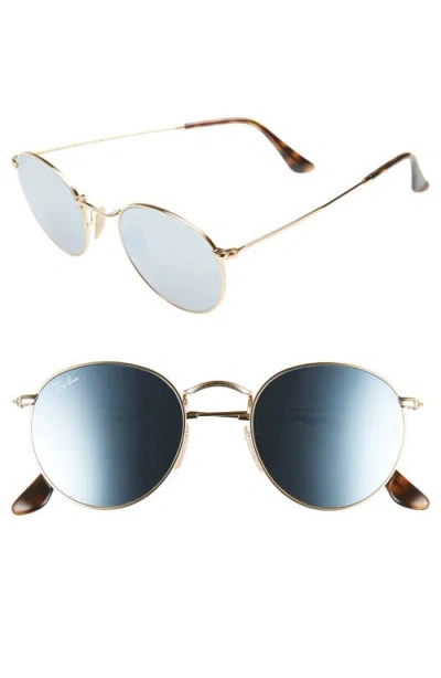 Ray Ban Ray-ban Icons 50mm Round Sunglasses In Gray