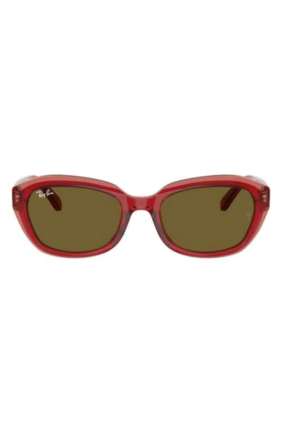 Ray Ban Ray-ban Kids' 48mm Irregular Sunglasses In Brown