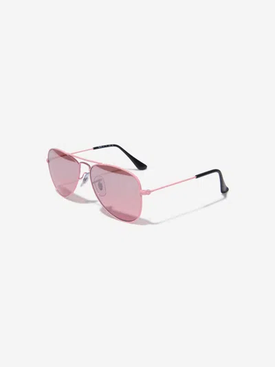 Ray Ban Ray-ban Kids Aviator Sunglasses In Pink