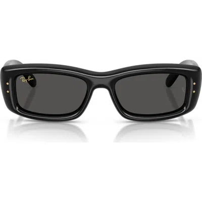 Ray Ban Ray-ban Kiliane Puffer 55mm Rectangular Sunglasses In Black