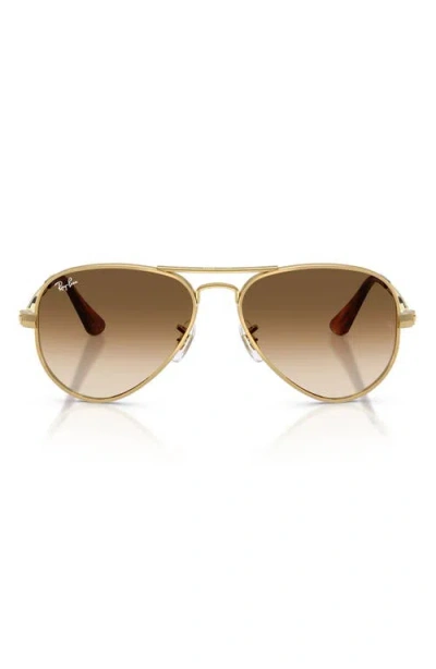 Ray Ban Ray-ban Max Aviator 58mm Gradient Pilot Sunglasses In Gold