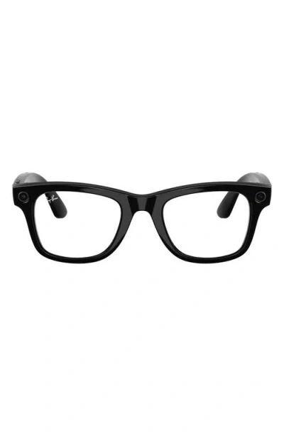 Ray Ban Ray-ban Meta Wayfarer Gen 2 53mm Square Ai Sunglasses In Black