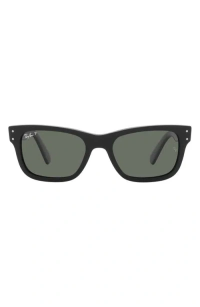 Ray Ban Ray-ban Mr Burbank 55mm Polarized Rectangle Sunglasses In Black