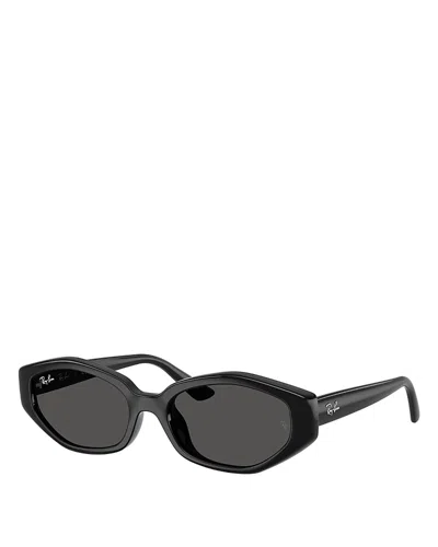 Ray Ban Ray-ban Oval Sunglasses, 56mm In Black