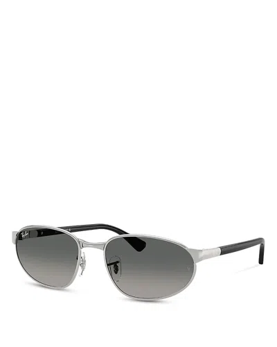 Ray Ban Ray-ban Oval Sunglasses, 56mm In Silver