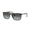 Ray Ban Ray-ban 61mm Polarized Gradient Rectangular Sunglasses In Blue