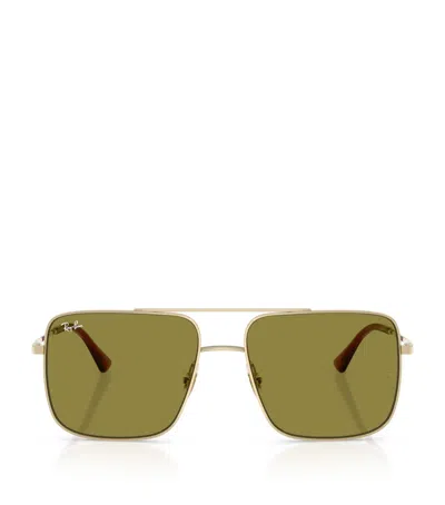 Ray Ban Ray-ban Rb3758 Ari Bio-based Square Sunglasses In Gold