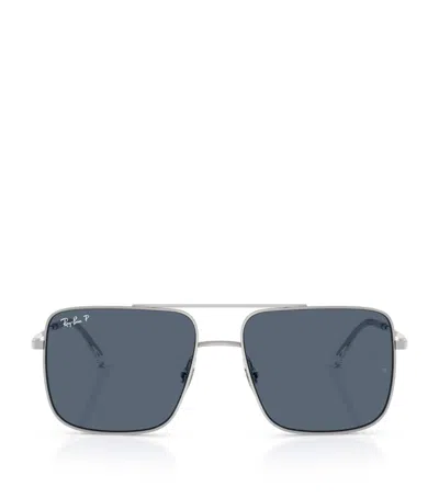 Ray Ban Ray-ban Rb3758 Ari Bio-based Square Sunglasses In Silver