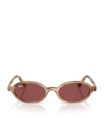Ray Ban Ray-ban Rb4472 Khal Oval Sunglasses In Brown