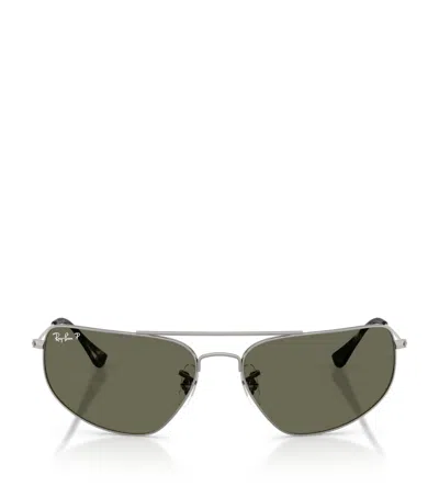Ray Ban Ray-ban Rectangle Sunglasses In Green