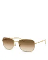 Ray Ban Ray-ban Rectangular Sunglasses, 59mm In Brown