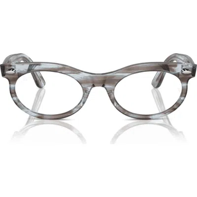 Ray Ban Ray-ban Rx2242v 53mm Oval Optical Glasses In Brown