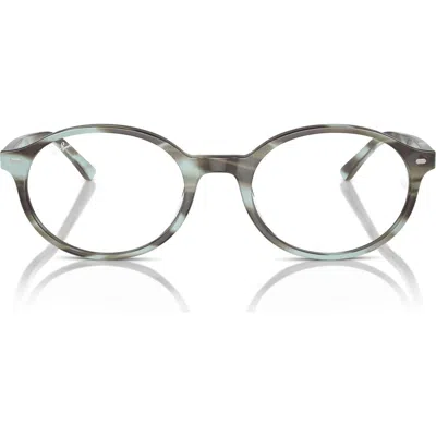 Ray Ban Ray-ban Rx5429 51mm Oval Optical Glasses In Green