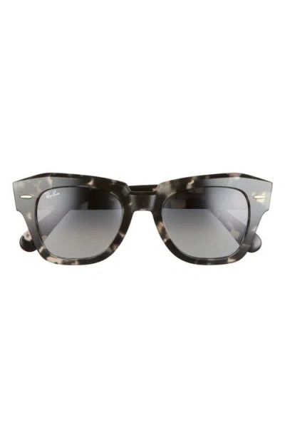 Ray Ban Ray-ban State Street 49mm Gradient Square Sunglasses In Black