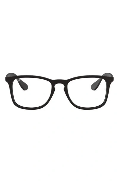 Ray Ban Ray-ban Unisex 52mm Square Optical Glasses In Black