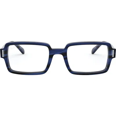 Ray Ban Ray-ban Unisex Benji 52mm Rectangular Optical Glasses In Blue