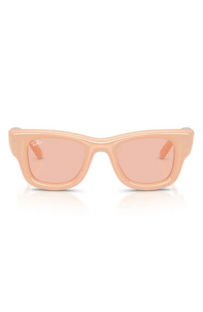 Ray Ban Ray-ban Wayfarer Puffer 47mm Small Square Sunglasses In Pink