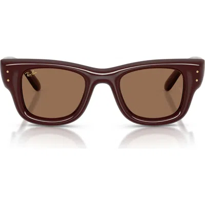 Ray Ban Ray-ban Wayfarer Puffer 47mm Square Sunglasses In Brown