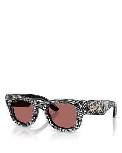 Ray Ban Ray-ban Wayfarer Puffer Square Sunglasses, 47mm In Black