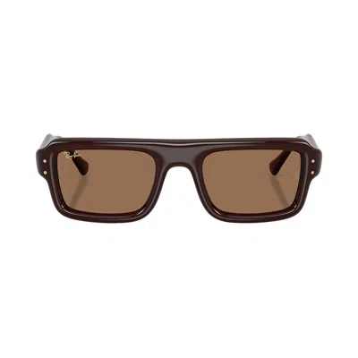 Pre-owned Ray Ban Ray-ban X A$ap Rocky Flacko Puffer 'transparent Brown/dark Brown' | Men's Size 52