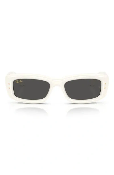 Ray Ban Ray-ban X A$ap Rocky Kiliane 55mm Rectangular Puffer Sunglasses In Transparent