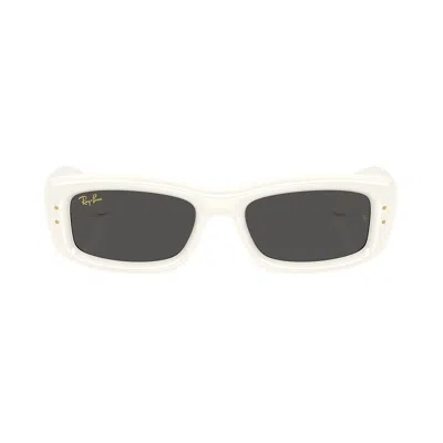 Pre-owned Ray Ban Ray-ban X A$ap Rocky Kiliane Puffer 'full Cream/dark Grey' | Men's Size 55 In White